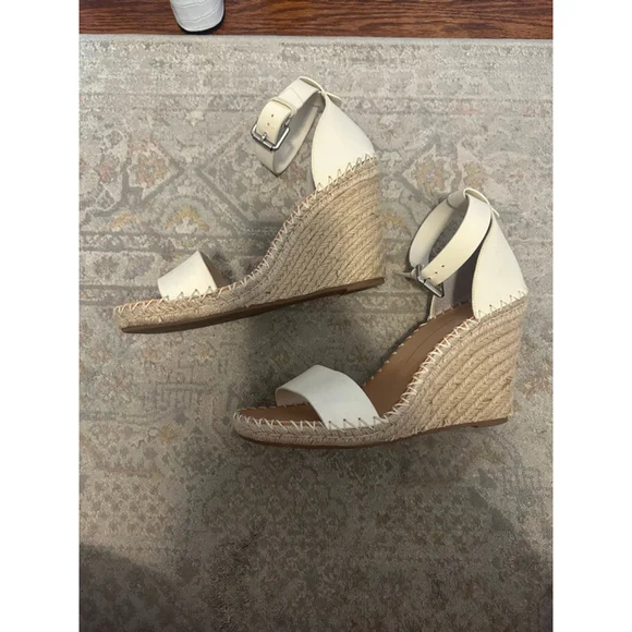 Women's Dolce Vita Cream Beige Espadrille Wedge Sandals Size 10 - Picture 4 of 10